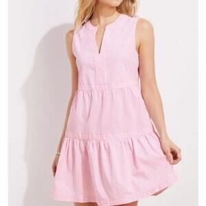 Vineyard Vines Womens Tilly Harbor Pink Stripped Perfornace Dress Size XL188